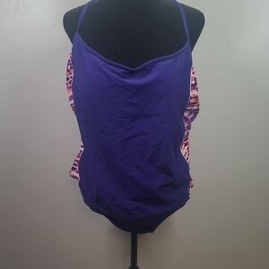 Catalina Vibrant Purple Swimsuit with Pink Accents